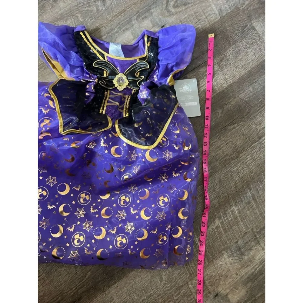 Minnie Mouse Witch Costume for Kids Hat and Dress-Size 7/8